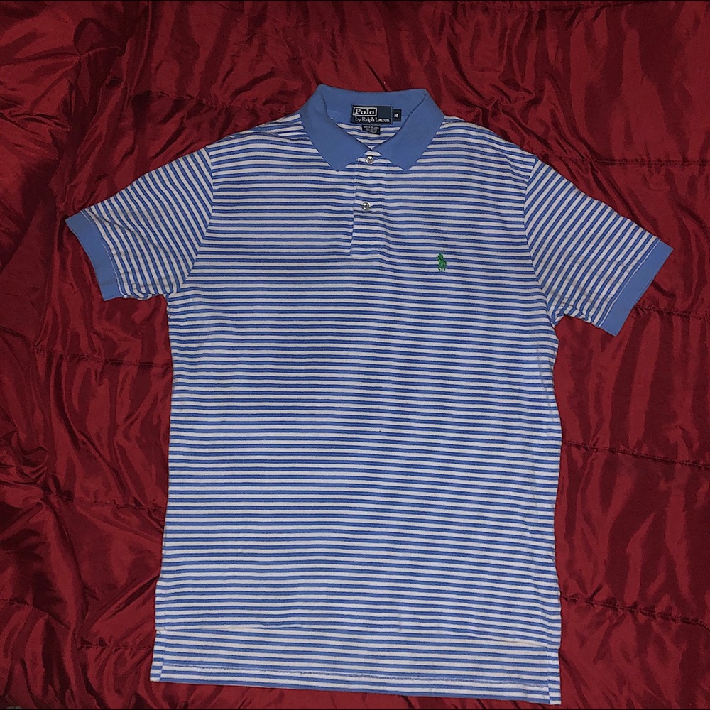 Baby Blue and White Polo Shirt